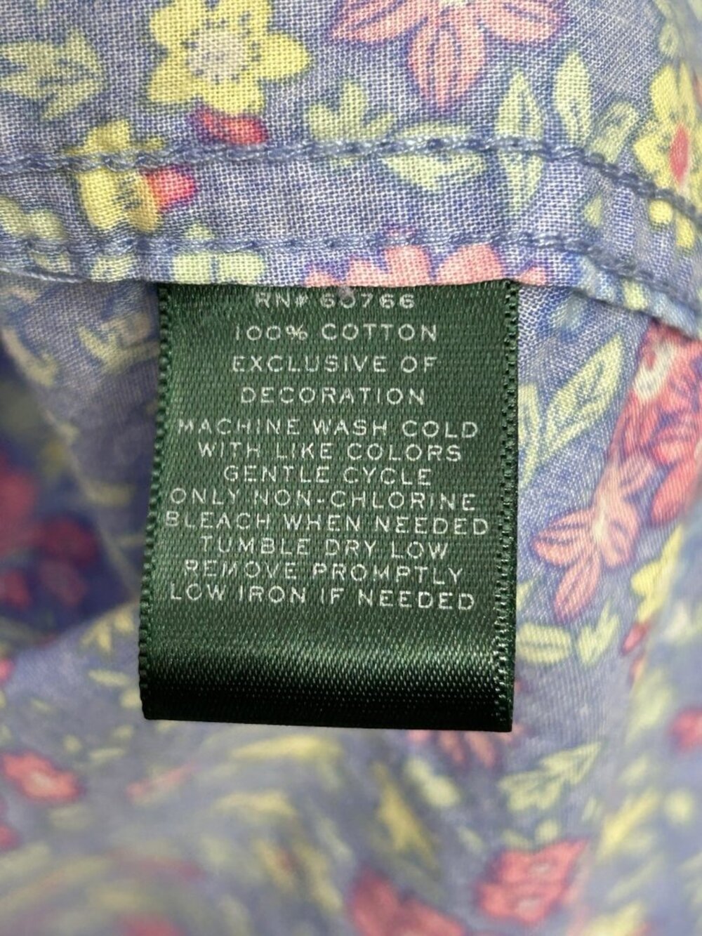 Lauren Ralph Lauren Floral Cotton Sleep Shirt Women’s Medium Embroidered Logo - Picture 7 of 7